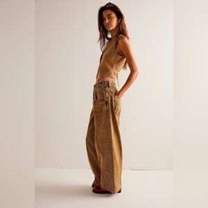 Chocolate Brown high rise wide leg 5 size 27 gogo - BNWT